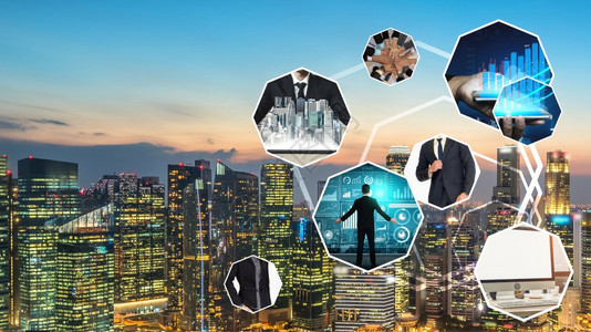 擁有權力自信的Pose商業團隊的摘要搜索引擎優化與商業管理